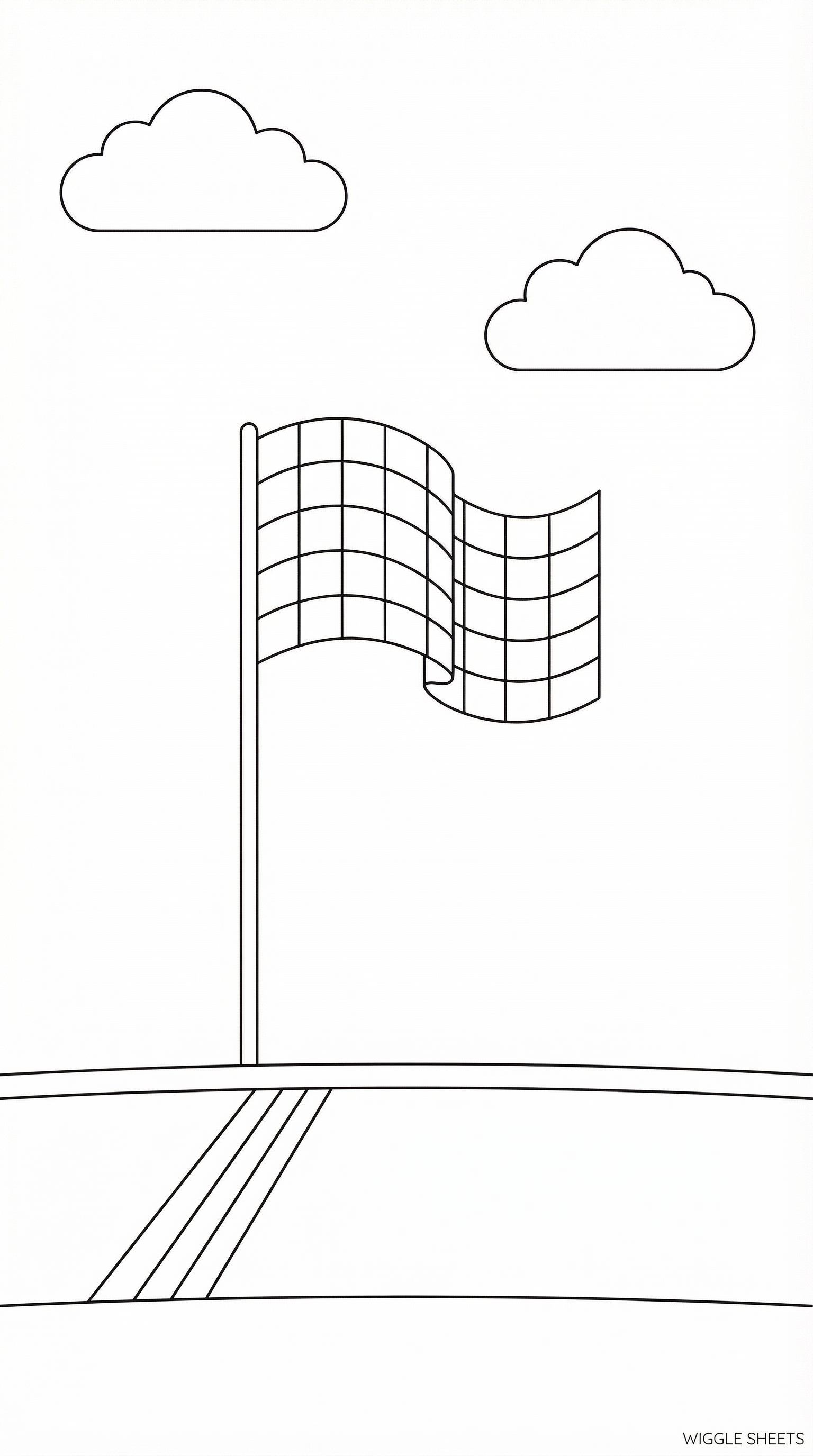 Checkered Flag Coloring Page